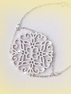 4548-2 BRACCIALE CON ROSONE GRANDE - I PENSIERINI
