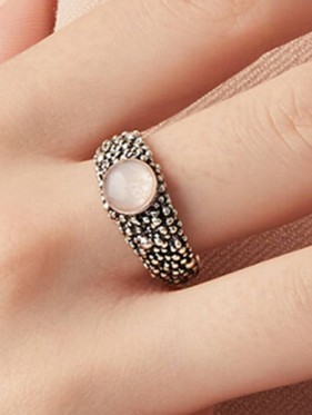 11799/16 ANELLO PERLAGE GIADA ROSA GIOVANNI RASPINI