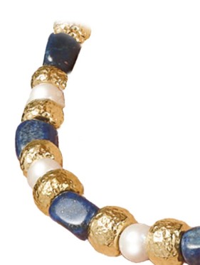 N0030 COLLANA BLUE NOMAD in bronzo dorato 18 kt GIOVANNI RASPINI