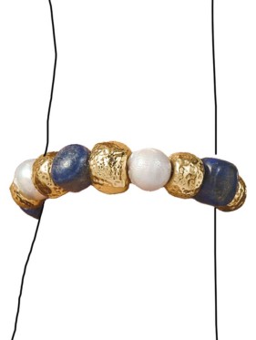 N0031 BRACCIALE BLUE NOMAD in bronzo dorato a 18kt GIOVANNI RASPINI