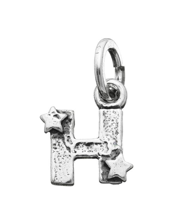 Charms - Lettere e numeri - 6654 CHARM H CON STELLE GIOVANNI RASPINI