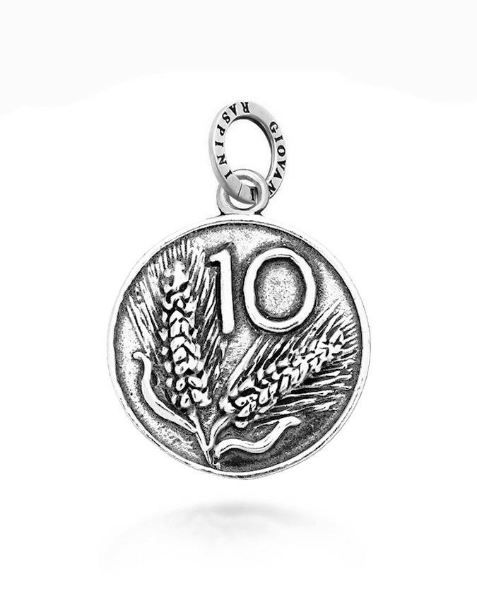 Charms - Monete - 9457 CHARM MONETA 10 LIRE GIOVANNI RASPINI