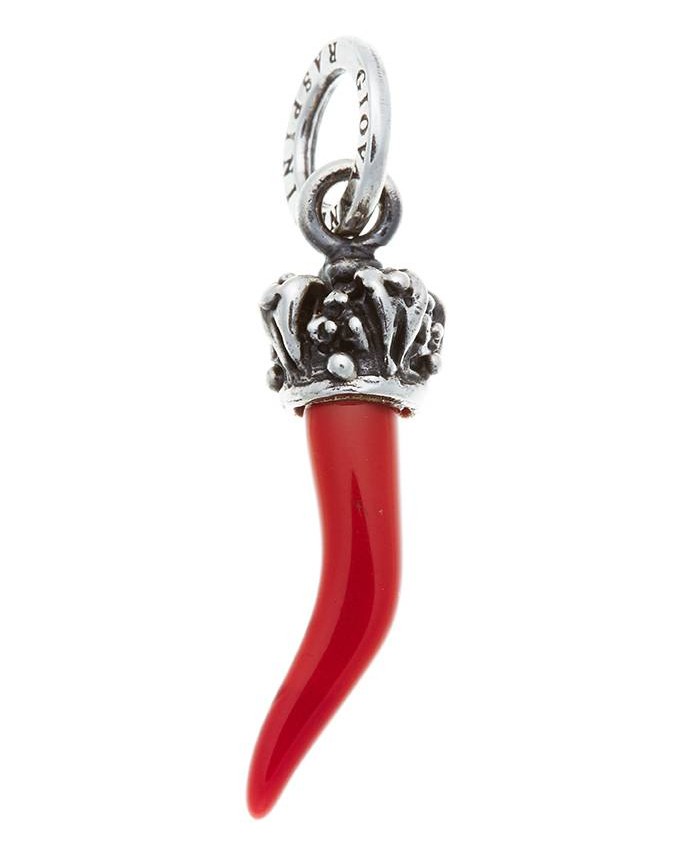 Charms - Amuleti e portafortuna - 10166 CHARM CORNO ROSSO CORONA GIOVANNI RASPINI