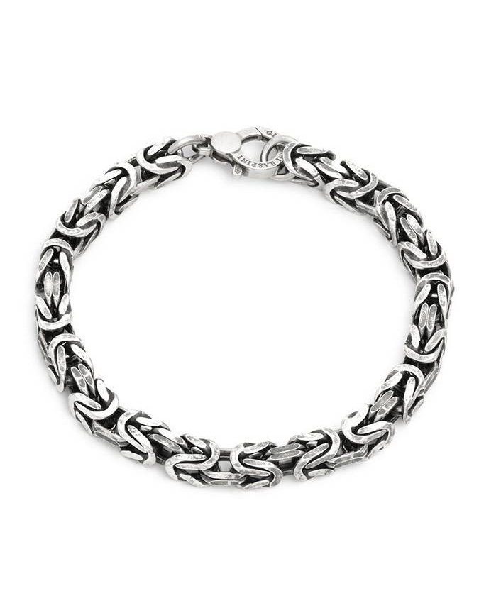 Bracciali - Catene - 12403L BRACCIALE BIZANTINA QUADRA GRANDE cm 21 GIOVANNI RASPINI