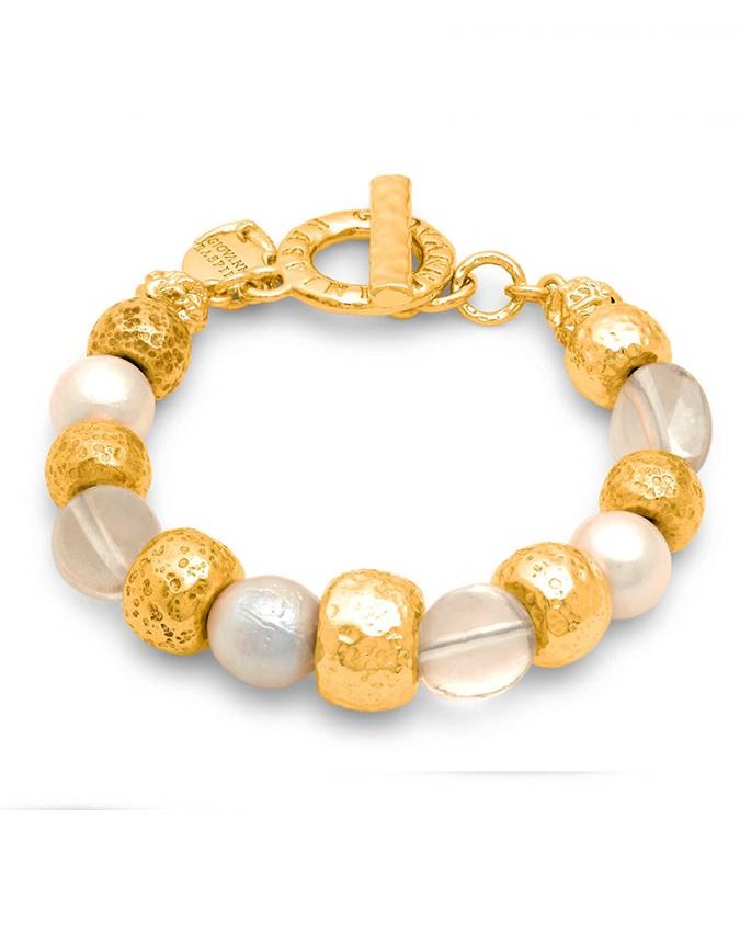 Bracciali - Nomad - Gioielli in bronzo dorato - N0027 BRACCIALE CRYSTAL in bronzo dorato a 18kt GIOVANNI RASPINI