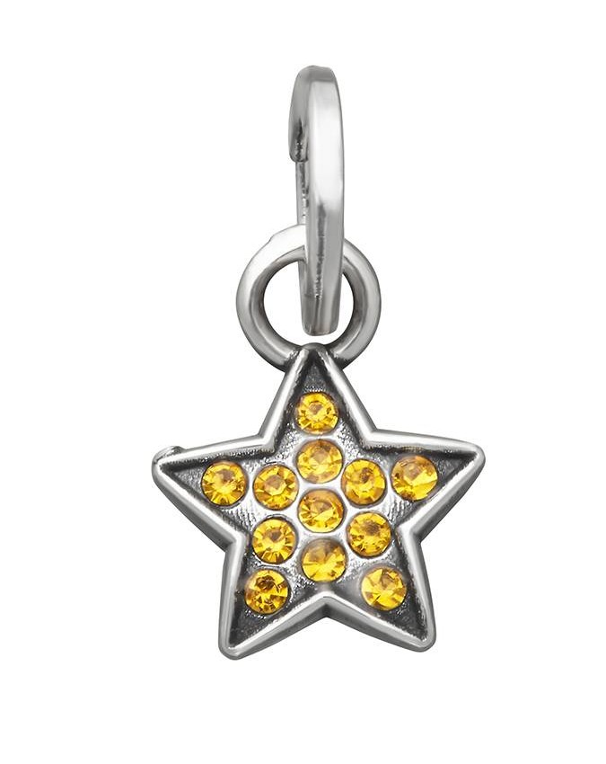 Charms - Fantasy e vari - 12166 CHARM STELLA CRYSTAL GIALLO GIOVANNI RASPINI