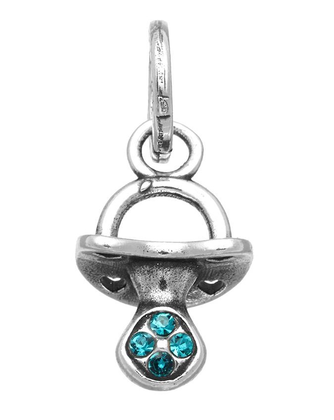 Charms - Baby - 12190 MINI CHARM CIUCCIO CRYSTAL AZZURRO GIOVANNI RASPINI