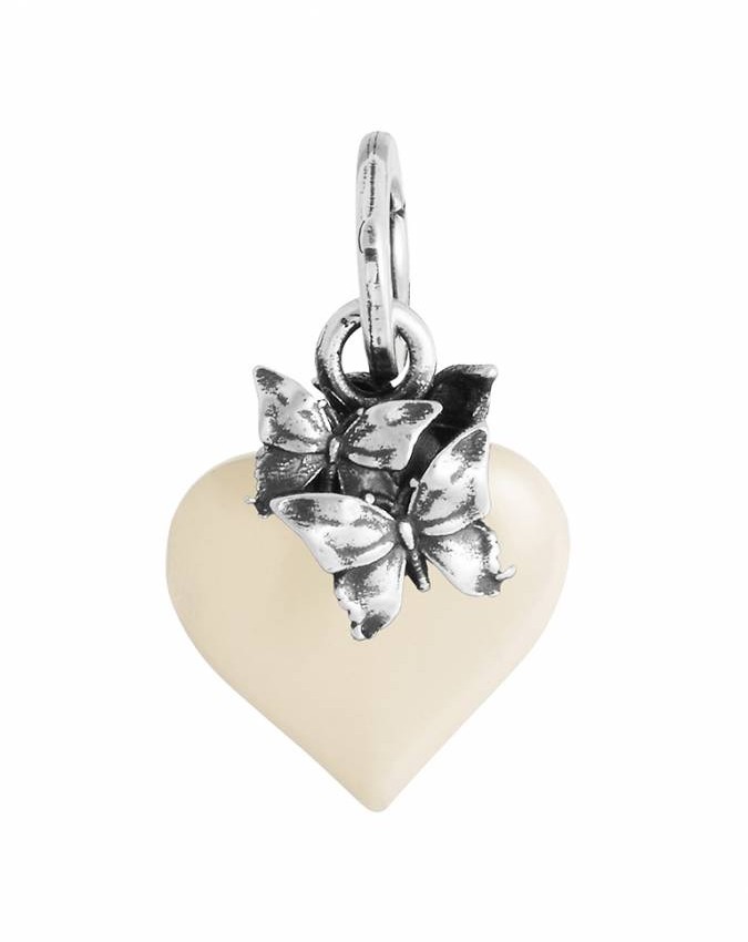 Charms - Angeli e cuori - 12464 CHARM CUORE FARFALLE AVORIO GIOVANNI RASPINI