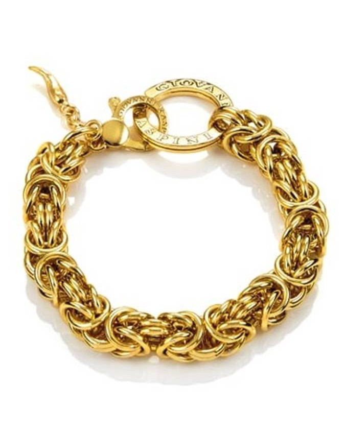 Bracciali - Catene - 8156 BRACCIALE BIZANTINA DORATA GRANDE GIOVANNI RASPINI