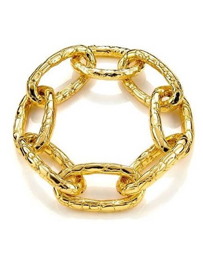 Bracciali - Animalier - 8140 BRACCIALE CROCODILE DORATO GIOVANNI RASPINI