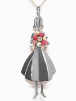 Collane -  - RAG126  LA VIE EN ROSE  - Galvanizzato in rodio - disponibile in 15 gg