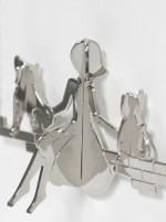 Collane -  - RAG133 COLLANA GUARDA CHE LUNA CATENA cm.90  - Galvanizzato in rodio - disponibile in max 15 giorni