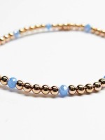 Bracciali - Bracciali elastici - PN BR AG 4608 - I PENSIERINI - 4698 VARIANTE CON PIETRE AZZURRE