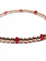Bracciali - Bracciali elastici - PN BR AG 4608 - I PENSIERINI - 4698 VARIANTE CON CRISTALLI ROSSO GRANATO