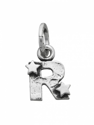 Charms - Lettere e numeri - 6662 CHARM R CON STELLE GIOVANNI RASPINI