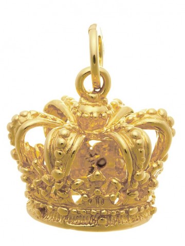 Charms - Fiabe - 8965 CHARM CORONA MEDIA DORATA  GIOVANNI RASPINI