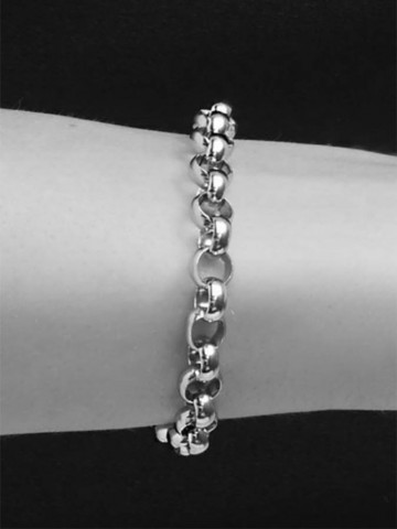 Bracciali - Catene - 9112 BRACCIALE ROLO� MOSCHETTONE cm.22 GIOVANNI RASPINI 