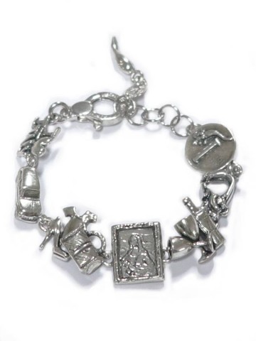 Bracciali - Fantasy e vari - 9808 BRACCIALE I LOVE ITALY cm 18,5 GIOVANNI RASPINI