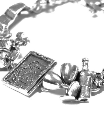 Bracciali - Fantasy e vari - 9808 BRACCIALE I LOVE ITALY cm 18,5 GIOVANNI RASPINI