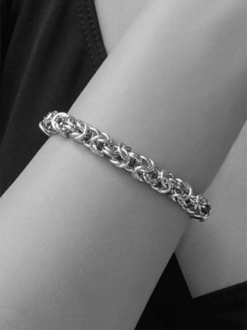 Bracciali - Catene - 9711 BRACCIALE MAGLIA BIZANTINA MEDIA cm.20 GIOVANNI RASPINI