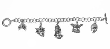 Bracciali - Cuori, Angeli, Corone, Monete e vari - 6348 BRACCIALE STEMMI GIOVANNI RASPINI