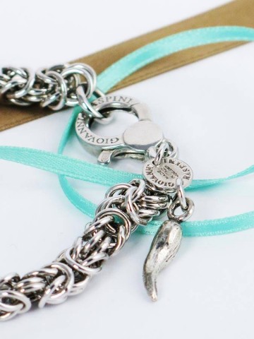 Bracciali - Catene - 7402 BRACCIALE MAGLIA BIZANTINA PICCOLA cm.20 GIOVANNI RASPINI 