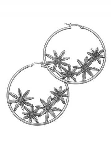 Orecchini - Floral - 7779 ORECCHINI CERCHIO MARGHERITE GIOVANNI RASPINI