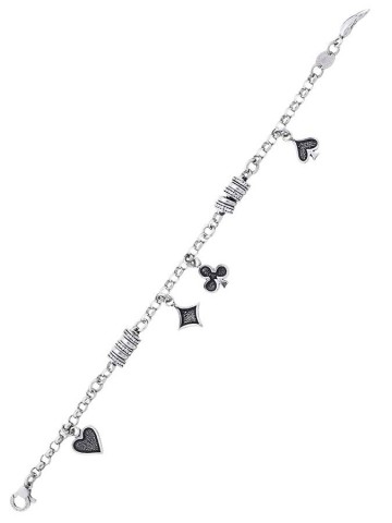 Bracciali - Fantasy e vari - 8979 BRACCIALE POKER CON RONDELLINE ZIRCONI E NON cm.21  GIOVANNI RASPINI