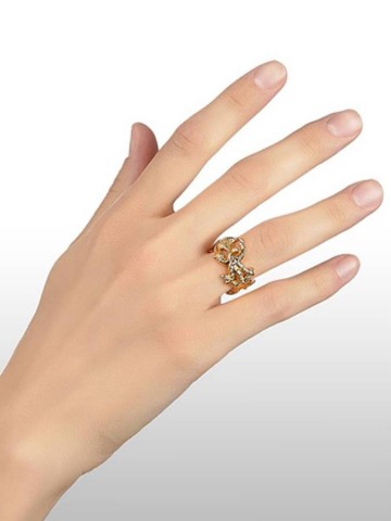 Anelli - Mare - 8985/14 ANELLO FASCIA STELLE MARINE DORATO GIOVANNI RASPINI