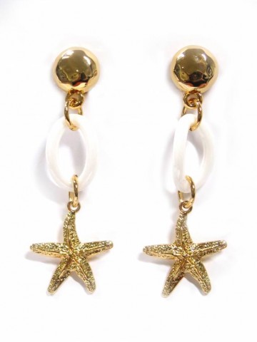 Orecchini - Mare - 8991 ORECCHINI MARINE DORATI CON STELLA MARINA GIOVANNI RASPINI
