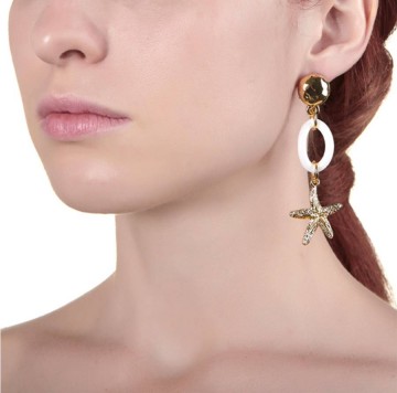 Orecchini - Mare - 8991 ORECCHINI MARINE DORATI CON STELLA MARINA GIOVANNI RASPINI
