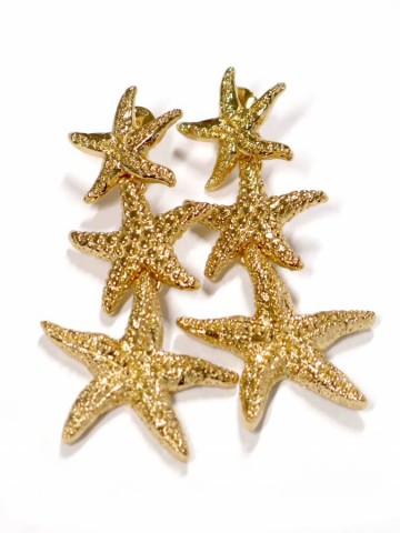 Orecchini - Mare - 8993 ORECCHINI CASCATA MARINE DORATI GIOVANNI RASPINI