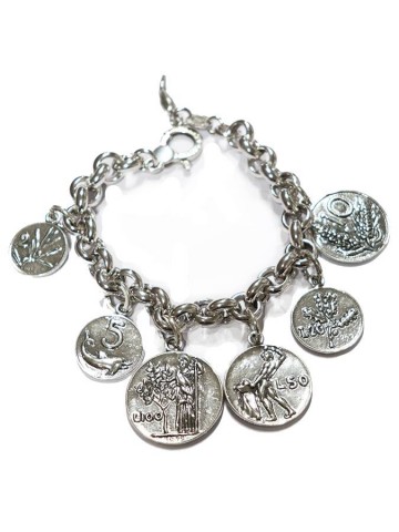 Bracciali - Monete - 9461 CHARM BRACCIALE STORIA DELLA LIRA GIOVANNI RASPINI