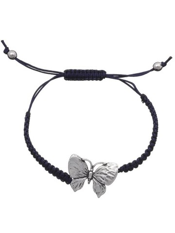 Bracciali - Floral - 7890 BRACCIALE LOOP FARFALLA NERO GIOVANNI RASPINI