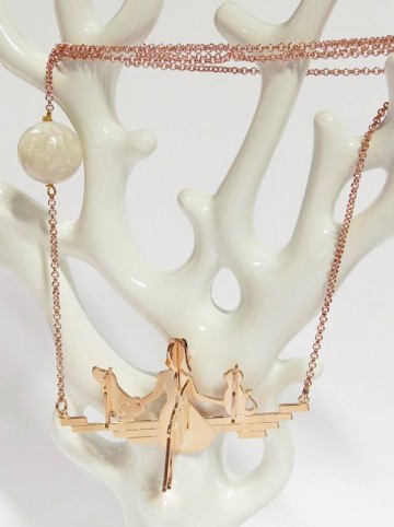 Collane -  - RAG133 COLLANA GUARDA CHE LUNA CATENA cm.90 