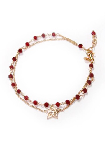 Bracciali - Bracciali incatenati a rosario - PN BR 2002 BRACCIALE A ROSARIO CON PENDENTE STELLA