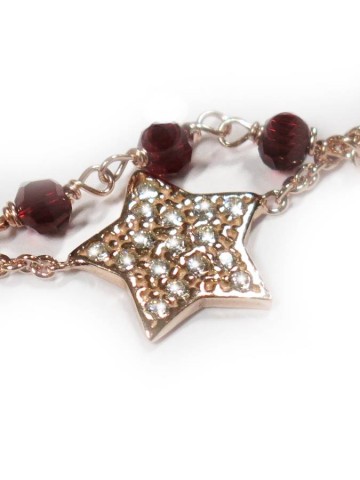 Bracciali - Bracciali incatenati a rosario - PN BR 2002 BRACCIALE A ROSARIO CON PENDENTE STELLA