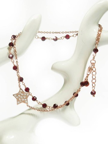Bracciali - Bracciali incatenati a rosario - PN BR 2002 BRACCIALE A ROSARIO CON PENDENTE STELLA