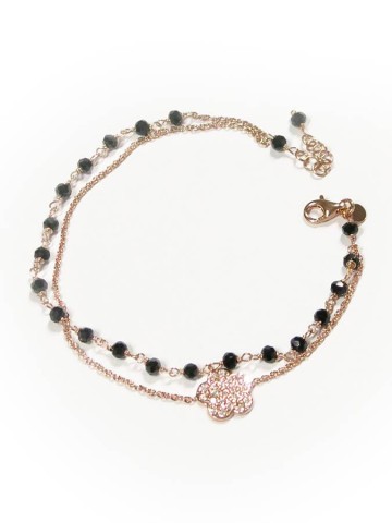 Bracciali - Bracciali incatenati a rosario - PN BR 2004 BRACCIALE CON FIORE