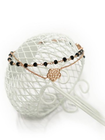 Bracciali - Bracciali incatenati a rosario - PN BR 2004 BRACCIALE CON FIORE