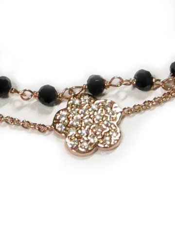 Bracciali - Bracciali incatenati a rosario - PN BR 2004 BRACCIALE CON FIORE