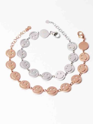 Bracciali - Bracciali in solo argento - PN BR 2008 BRACCIALE SMILEY