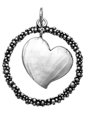 Charms - Angeli e cuori - 10627 CHARM CUORE GRANDE PERLAGE GIOVANNI RASPINI