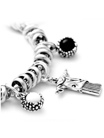 Charms - Fantasy e vari - 10863 CHARM AGATA BIANCA PERLAGE GIOVANNI RASPINI