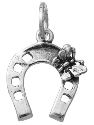 Charms - Amuleti e portafortuna - 11078 FERRO DI CAVALLO FARFALLA MEDIO RASPINI