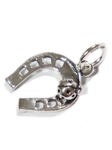 Charms - Amuleti e portafortuna - 11077 FERRO DI CAVALLO COCCINELLA MEDIO RASPINI