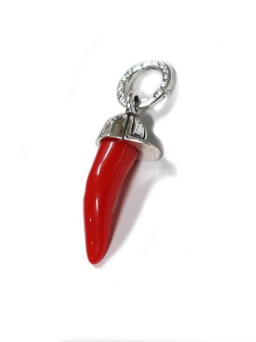 Charms - Cuori, Angeli, Corone, Monete e vari - 10993 CORNO ROSSO CASCO DA MOTO GIOVANNI RASPINI