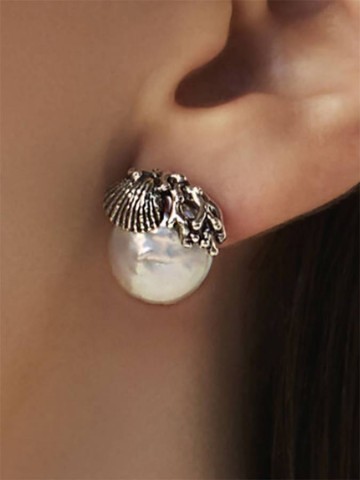 Orecchini - Mare - 10849 ORECCHINI TAHITI CORALLO RASPINI