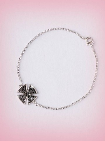 Bracciali - argento e zirconi - 4550-1 BRACCIALE CROCE GRECA - I PENSIERINI