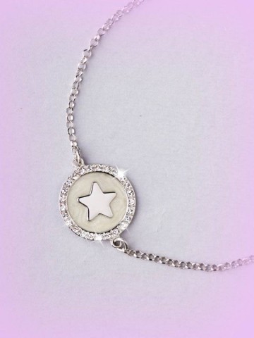 Bracciali - argento e zirconi - 4511-2 BRACCIALE STELLA SMALTATO - I PENSIERINI